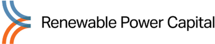 Renewable Power Capital logo with blue and orange curved lines to the left of the text.