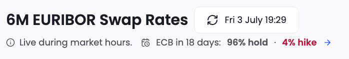Next central-bank meeting, in-app