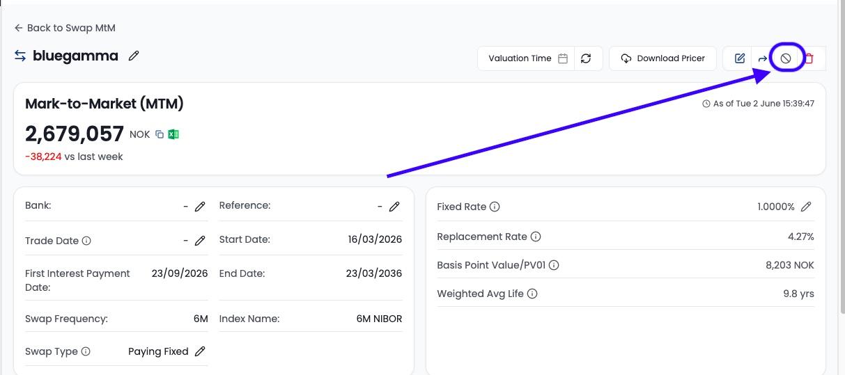 Keep terminated swaps without changing live totals